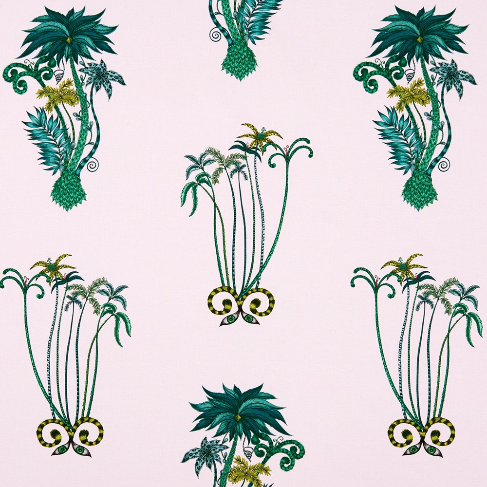 Jungle Palms Wallpaper W0101 04 by Emma J Shipley in Pink